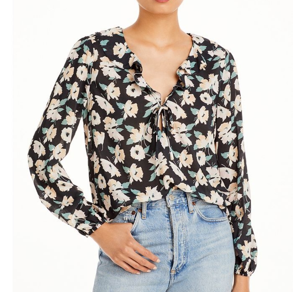 PAIGE▪️Lila Floral Long Sleeve Blouse